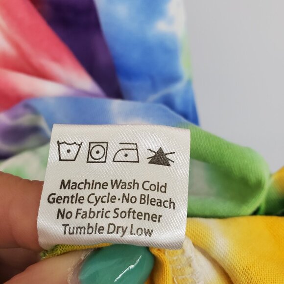 Mens Unisex XXL Rainbow Tie-Dye Spiral T-Shirt 100% Cotton Short Sleeve Festival - Picture 9 of 12